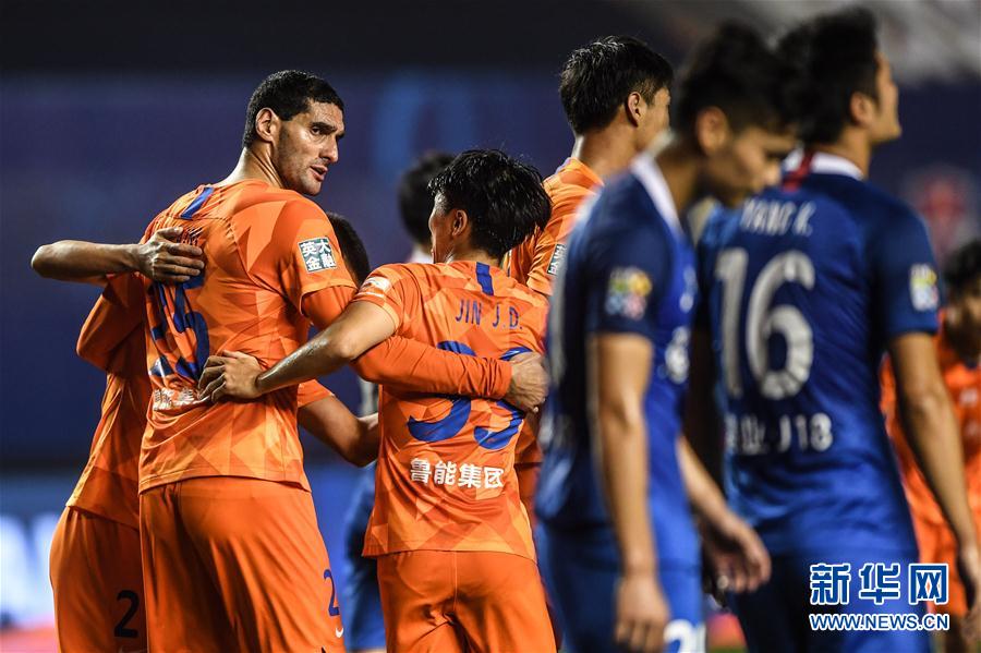 山东鲁能战胜河南建业，取得胜利